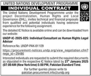 UN Jobs Pakistan 2025